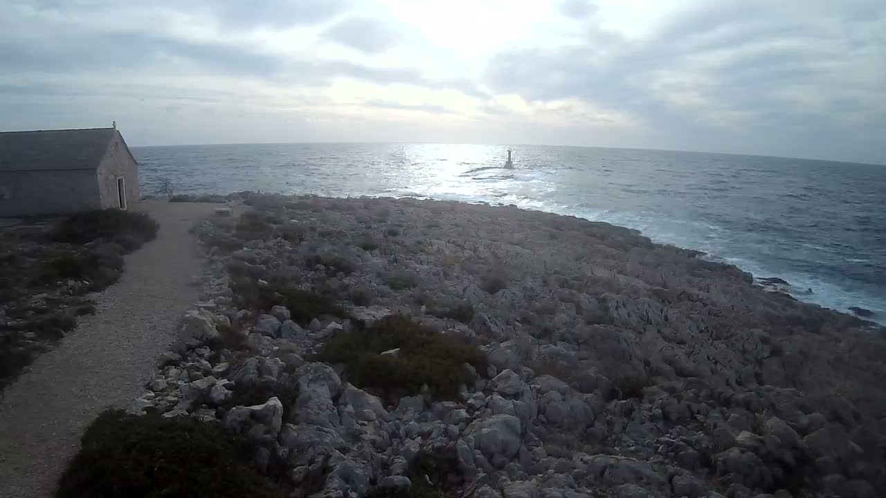 Punta Planka, Lighthouse - Crkva sv. Ivan (Church of St. John) & Adriatic Coast Live Cam - Punta Planka, Rogoznica, Rogoznica Opcina, Šibenik-Knin, Croatia