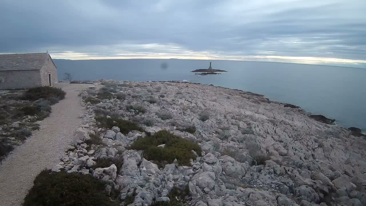 Punta Planka, Lighthouse - Crkva sv. Ivan (Church of St. John) & Adriatic Coast Live Cam - Punta Planka, Rogoznica, Rogoznica Opcina, Šibenik-Knin, Croatia