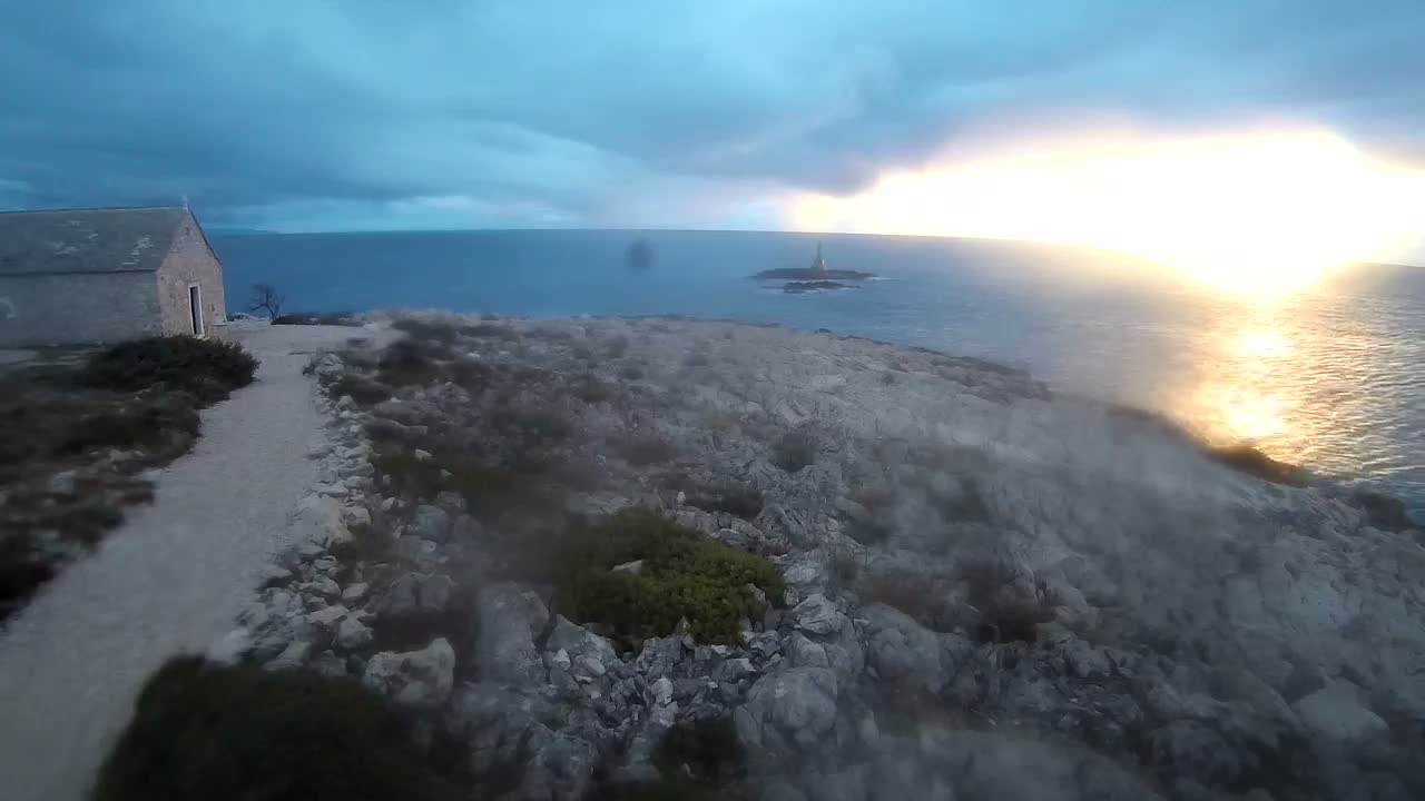 Punta Planka, Lighthouse - Crkva sv. Ivan (Church of St. John) & Adriatic Coast Live Cam - Punta Planka, Rogoznica, Rogoznica Opcina, Šibenik-Knin, Croatia