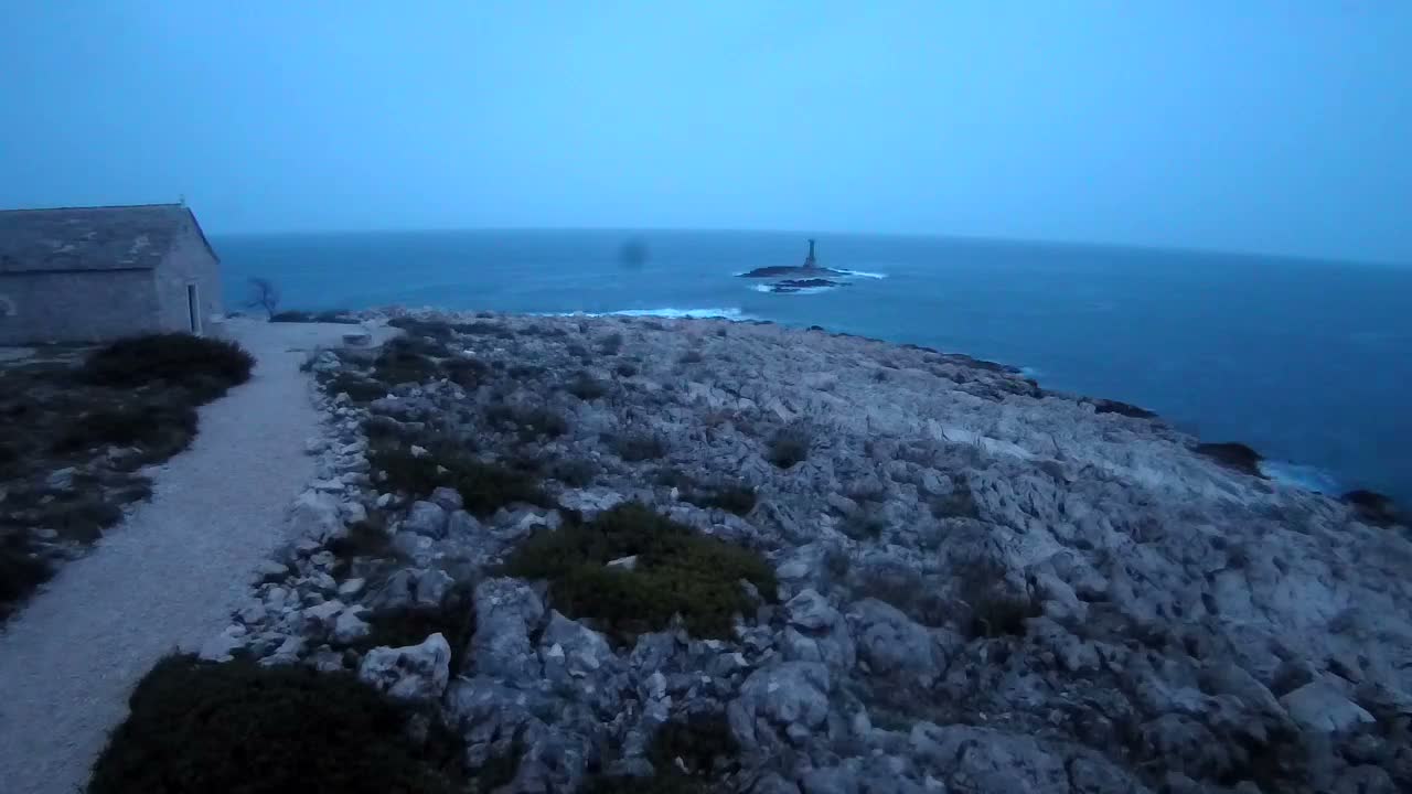 Punta Planka, Lighthouse - Crkva sv. Ivan (Church of St. John) & Adriatic Coast Live Cam - Punta Planka, Rogoznica, Rogoznica Opcina, Šibenik-Knin, Croatia