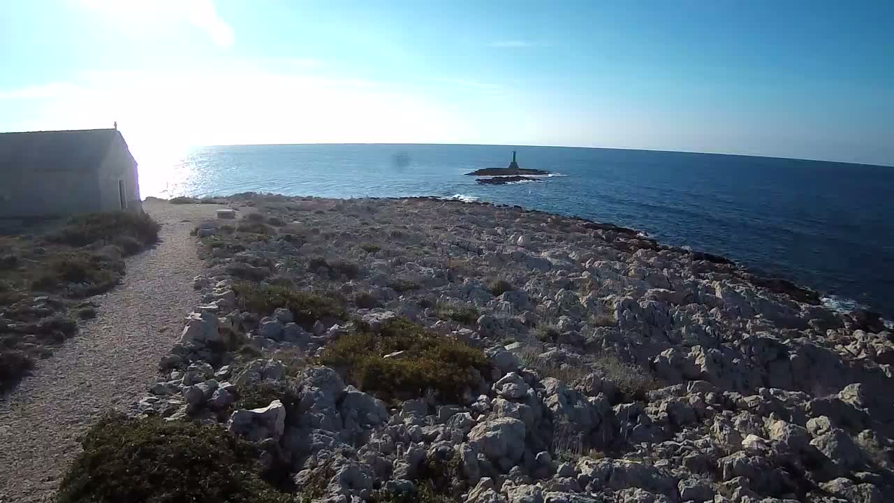 Punta Planka, Lighthouse - Crkva sv. Ivan (Church of St. John) & Adriatic Coast Live Cam - Punta Planka, Rogoznica, Rogoznica Opcina, Šibenik-Knin, Croatia