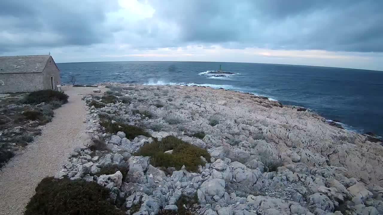 Punta Planka, Lighthouse - Crkva sv. Ivan (Church of St. John) & Adriatic Coast Live Cam - Punta Planka, Rogoznica, Rogoznica Opcina, Šibenik-Knin, Croatia