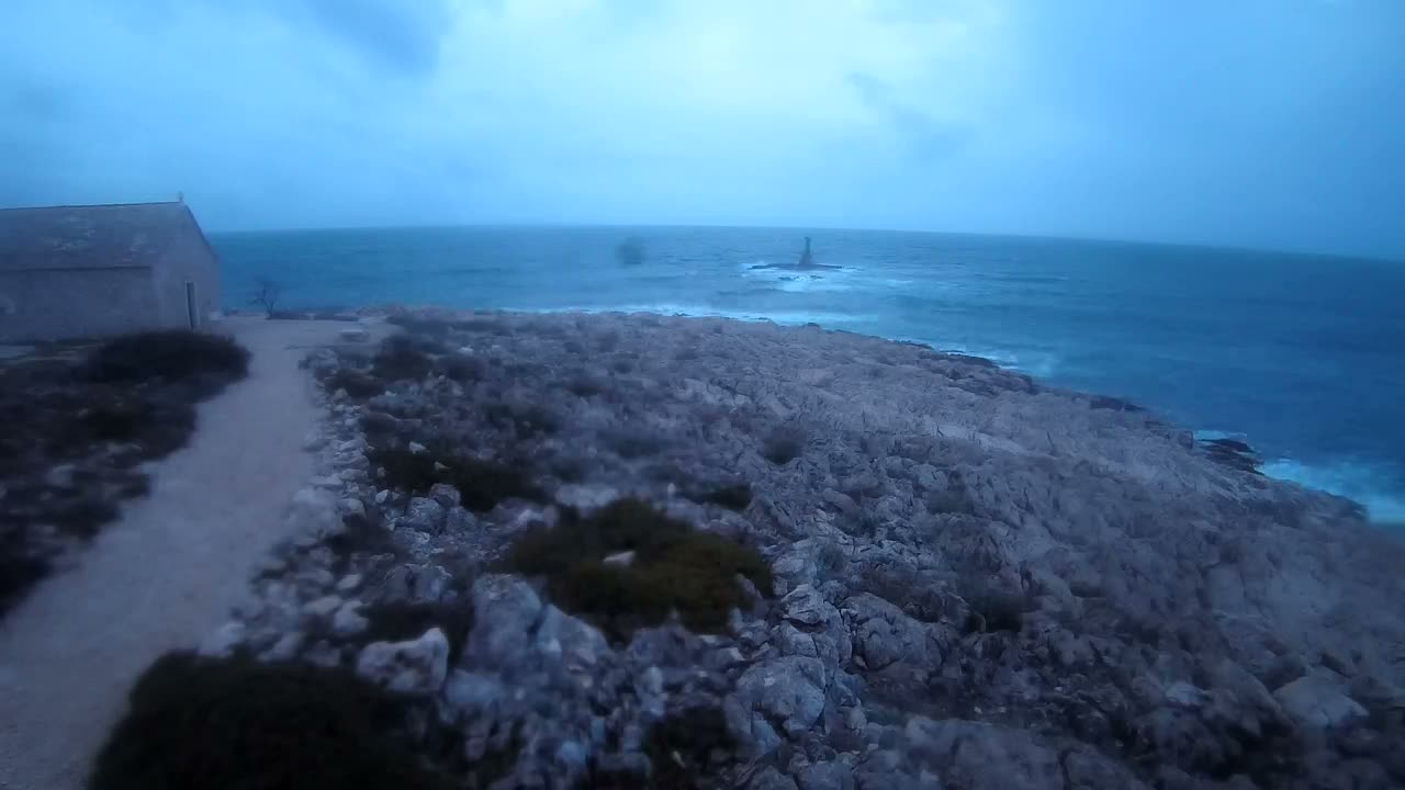 Punta Planka, Lighthouse - Crkva sv. Ivan (Church of St. John) & Adriatic Coast Live Cam - Punta Planka, Rogoznica, Rogoznica Opcina, Šibenik-Knin, Croatia
