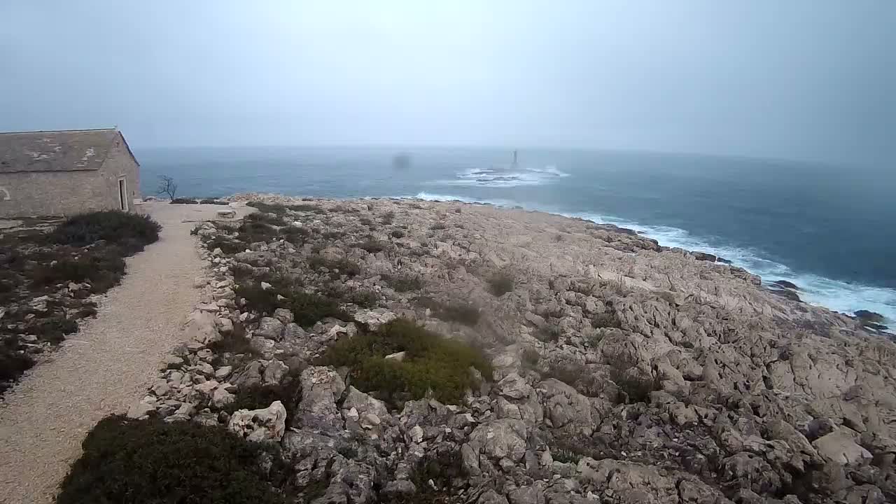 Punta Planka, Lighthouse - Crkva sv. Ivan (Church of St. John) & Adriatic Coast Live Cam - Punta Planka, Rogoznica, Rogoznica Opcina, Šibenik-Knin, Croatia