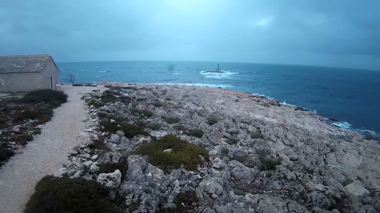 Punta Planka, Lighthouse - Crkva sv. Ivan (Church of St. John) & Adriatic Coast Live Cam - Punta Planka, Rogoznica, Rogoznica Opcina, Šibenik-Knin, Croatia
