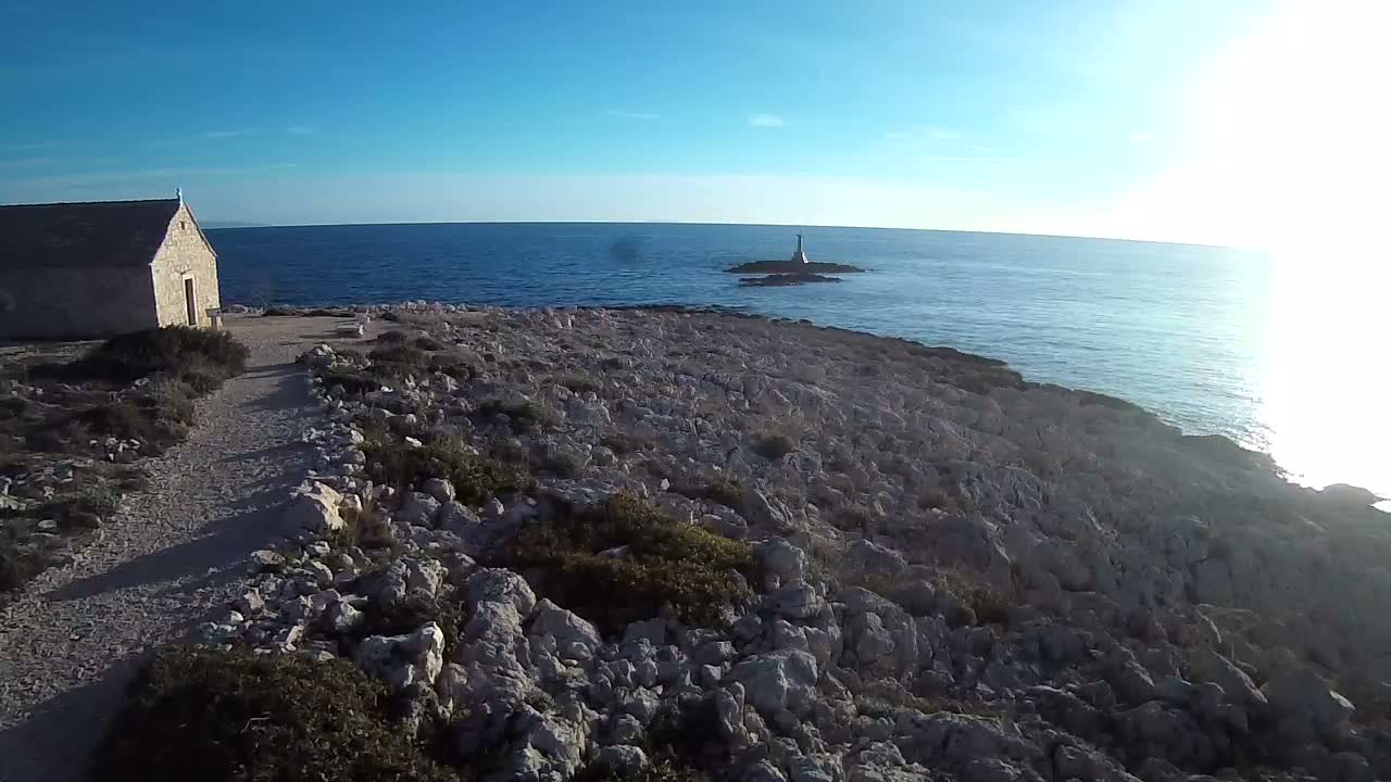 Punta Planka, Lighthouse - Crkva sv. Ivan (Church of St. John) & Adriatic Coast Live Cam - Punta Planka, Rogoznica, Rogoznica Opcina, Šibenik-Knin, Croatia