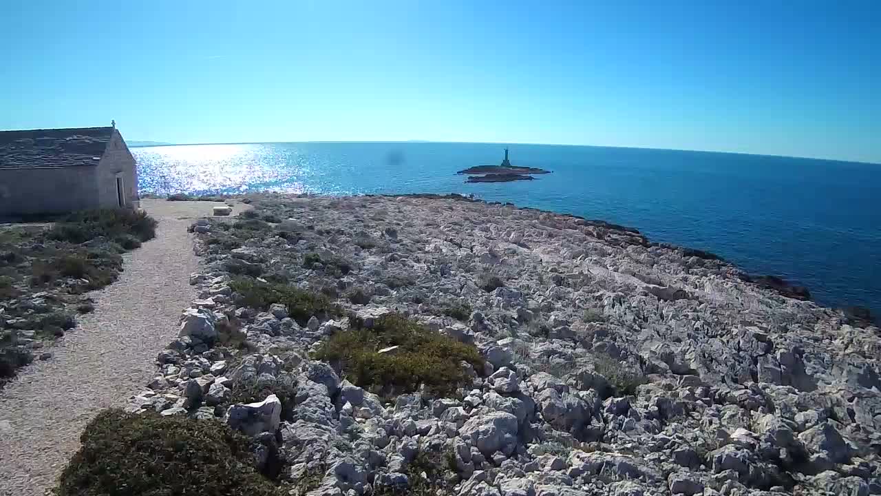 Punta Planka, Lighthouse - Crkva sv. Ivan (Church of St. John) & Adriatic Coast Live Cam - Punta Planka, Rogoznica, Rogoznica Opcina, Šibenik-Knin, Croatia
