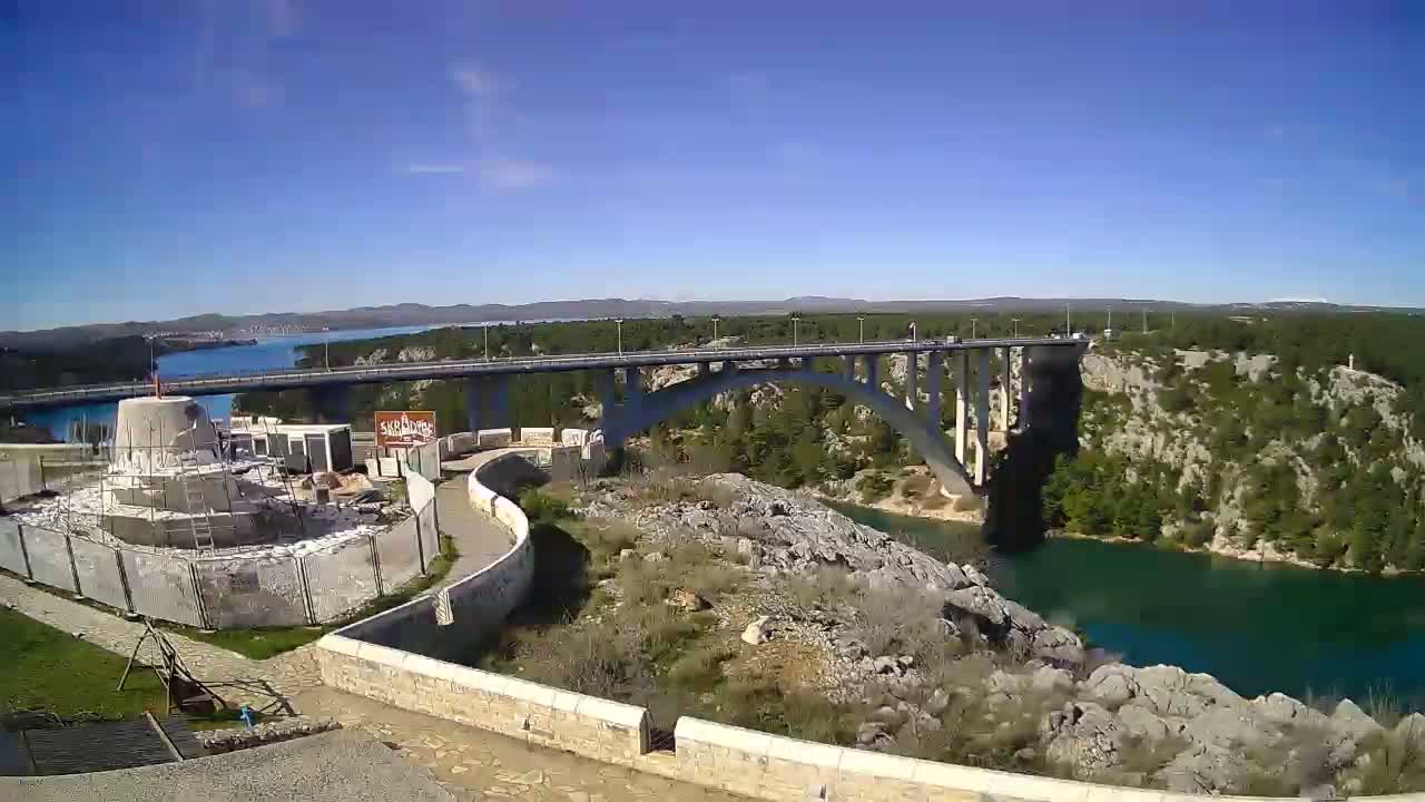 Most Krka Bridge & Krka River Live Cam - Skradin, Sibenik-Knin, Dalmatia, Croatia