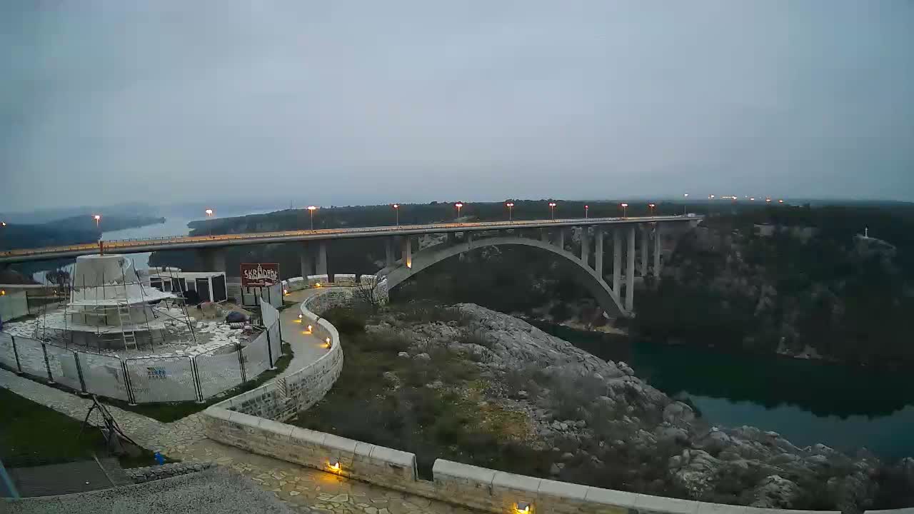 Most Krka Bridge & Krka River Live Cam - Skradin, Sibenik-Knin, Dalmatia, Croatia