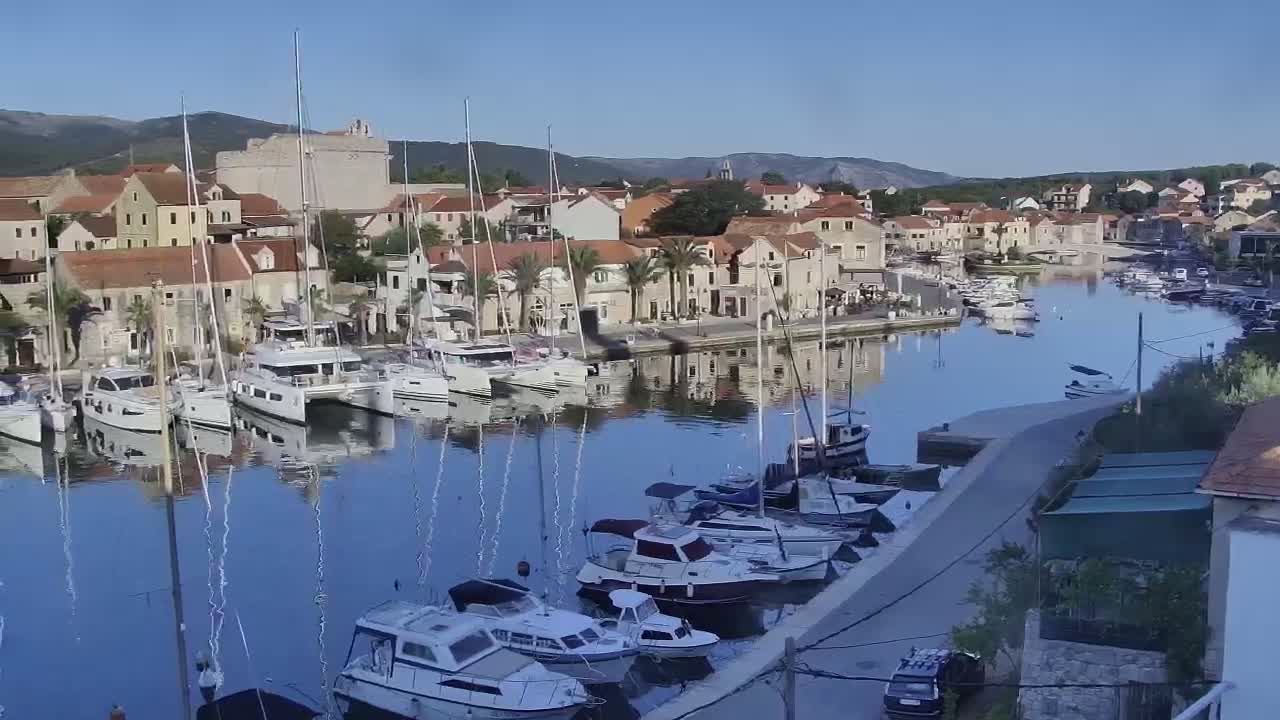 Otok Hvar Island ,Vrboska Village & ACI Port Vrboska Live Cam - Vrboska, Jelsa, Split-Dalmatia, Croatia