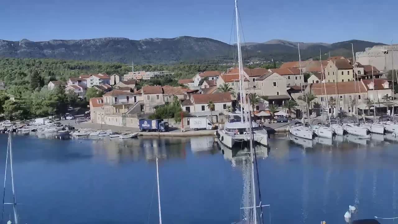 Otok Hvar Island ,Vrboska Village & ACI Port Vrboska Live Cam - Vrboska, Jelsa, Split-Dalmatia, Croatia