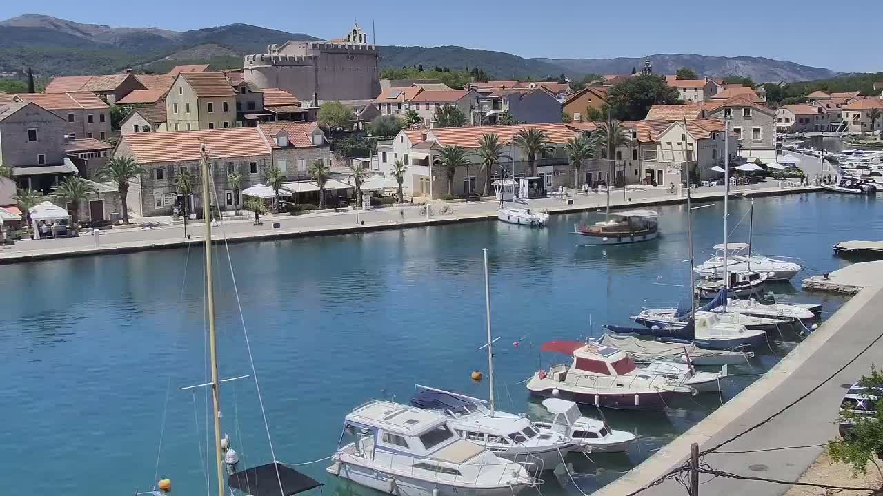 Otok Hvar Island ,Vrboska Village & ACI Port Vrboska Live Cam - Vrboska, Jelsa, Split-Dalmatia, Croatia