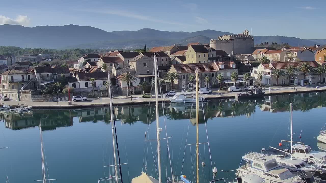 Otok Hvar Island ,Vrboska Village & ACI Port Vrboska Live Cam - Vrboska, Jelsa, Split-Dalmatia, Croatia
