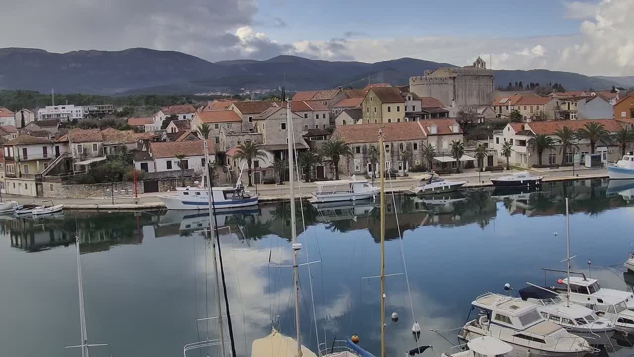 Otok Hvar Island ,Vrboska Village & ACI Port Vrboska Live Cam - Vrboska, Jelsa, Split-Dalmatia, Croatia