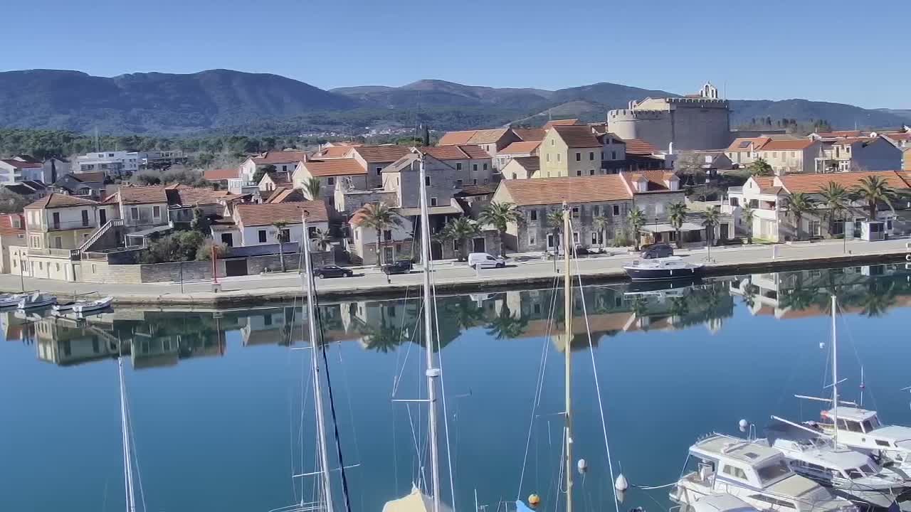 Otok Hvar Island ,Vrboska Village & ACI Port Vrboska Live Cam - Vrboska, Jelsa, Split-Dalmatia, Croatia