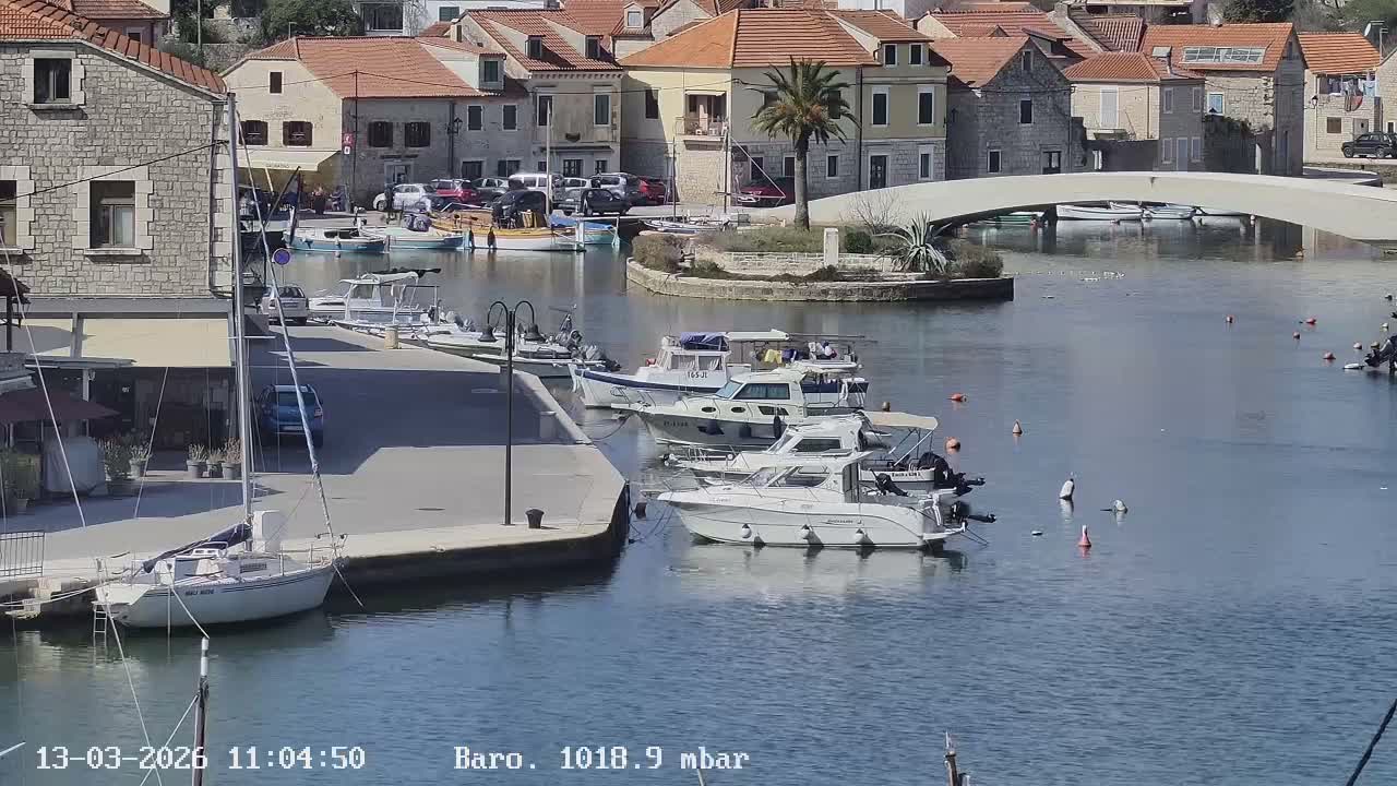 Otok Hvar Island ,Vrboska Village & ACI Port Vrboska Live Cam - Vrboska, Jelsa, Split-Dalmatia, Croatia