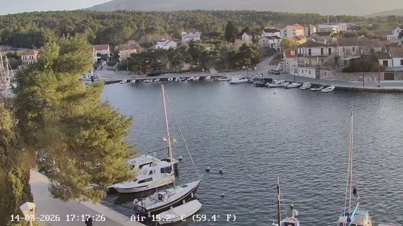 Otok Hvar Island ,Vrboska Village & ACI Port Vrboska Live Cam - Vrboska, Jelsa, Split-Dalmatia, Croatia