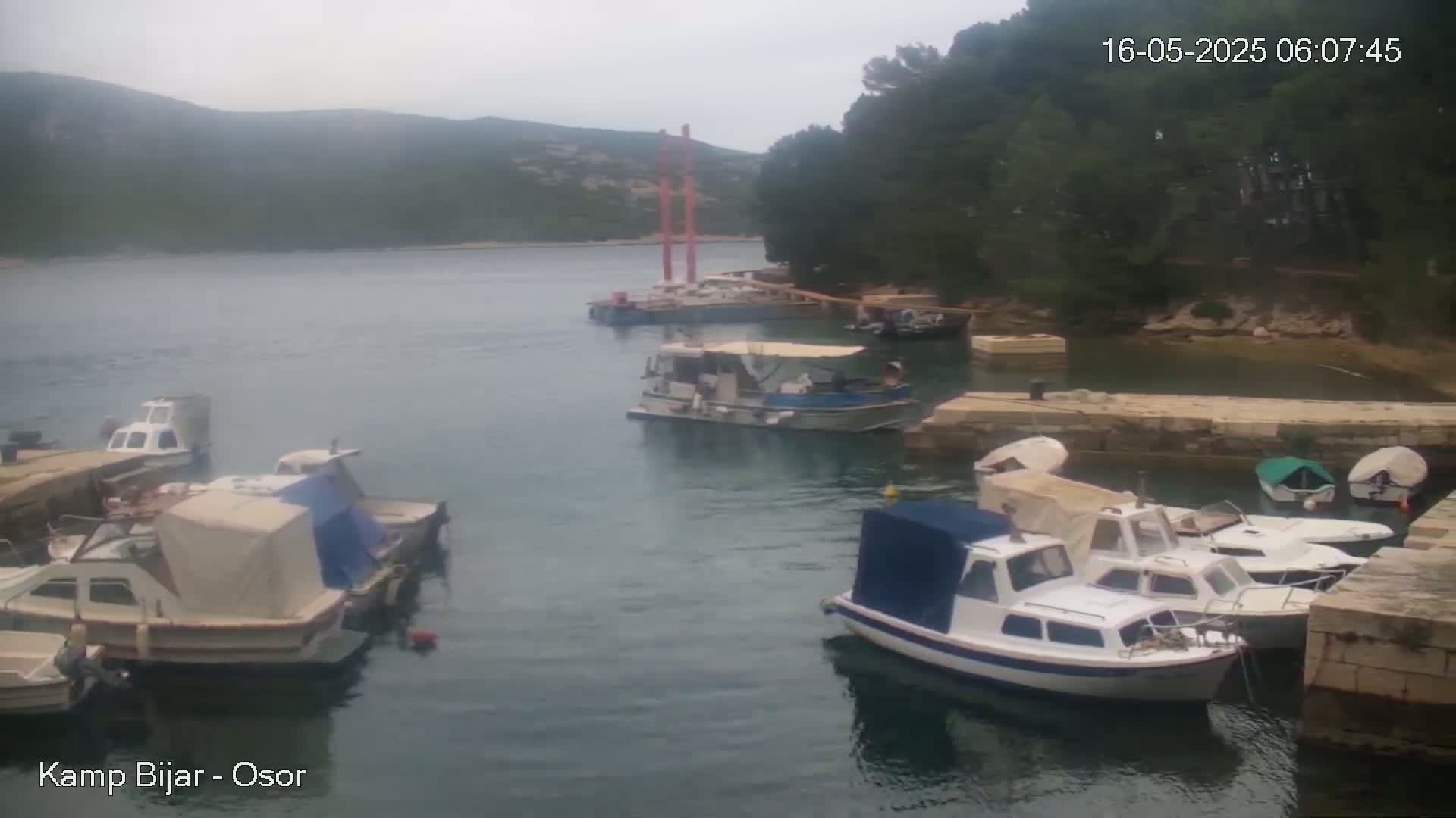 Otok Cres Island, Camp Bijar Camping Live Cam - Osor,  Mali Lošinj,  Primorje-Gorski Kotar, Croatia