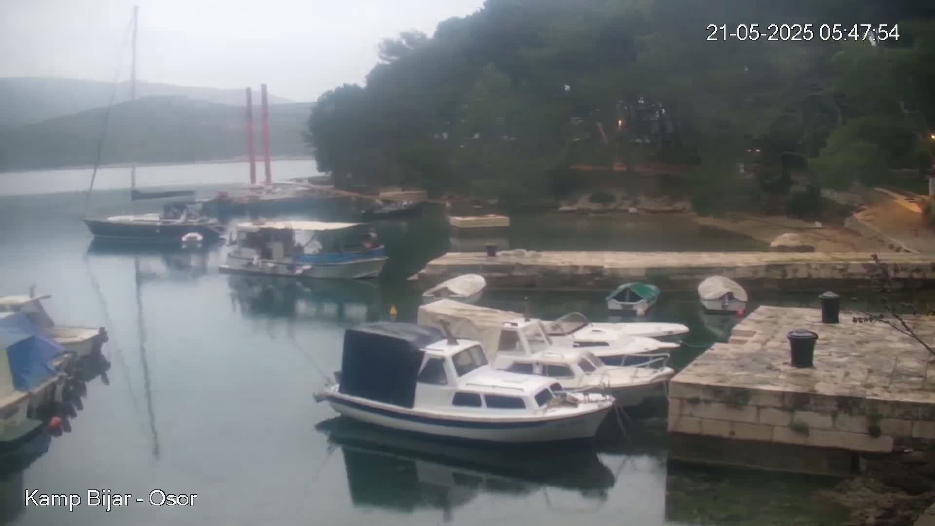 Otok Cres Island, Camp Bijar Camping Live Cam - Osor,  Mali Lošinj,  Primorje-Gorski Kotar, Croatia