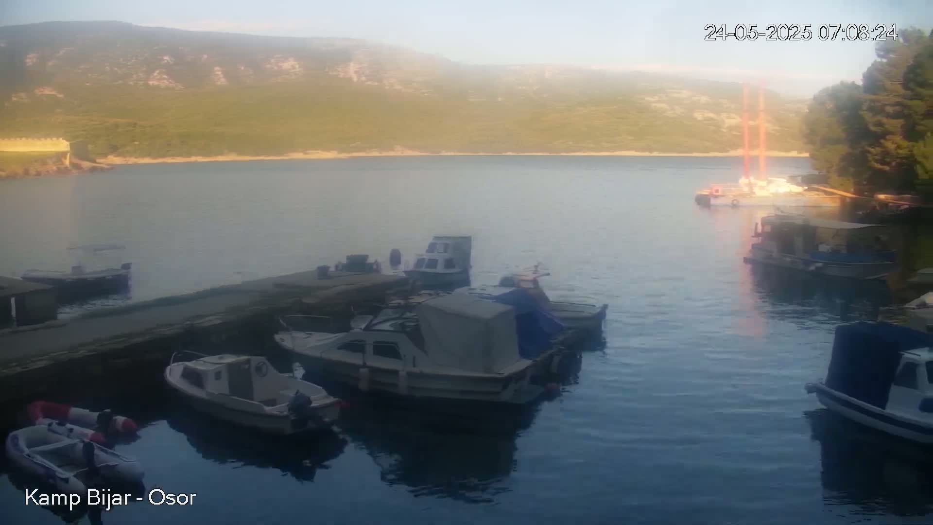 Otok Cres Island, Camp Bijar Camping Live Cam - Osor,  Mali Lošinj,  Primorje-Gorski Kotar, Croatia