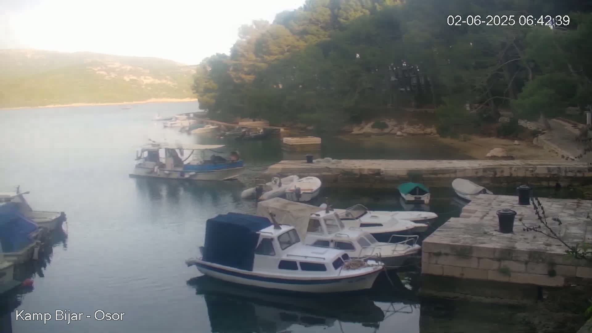 Otok Cres Island, Camp Bijar Camping Live Cam - Osor,  Mali Lošinj,  Primorje-Gorski Kotar, Croatia