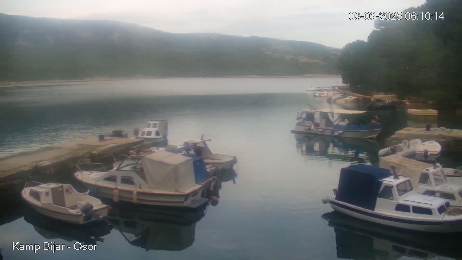 Otok Cres Island, Camp Bijar Camping Live Cam - Osor,  Mali Lošinj,  Primorje-Gorski Kotar, Croatia