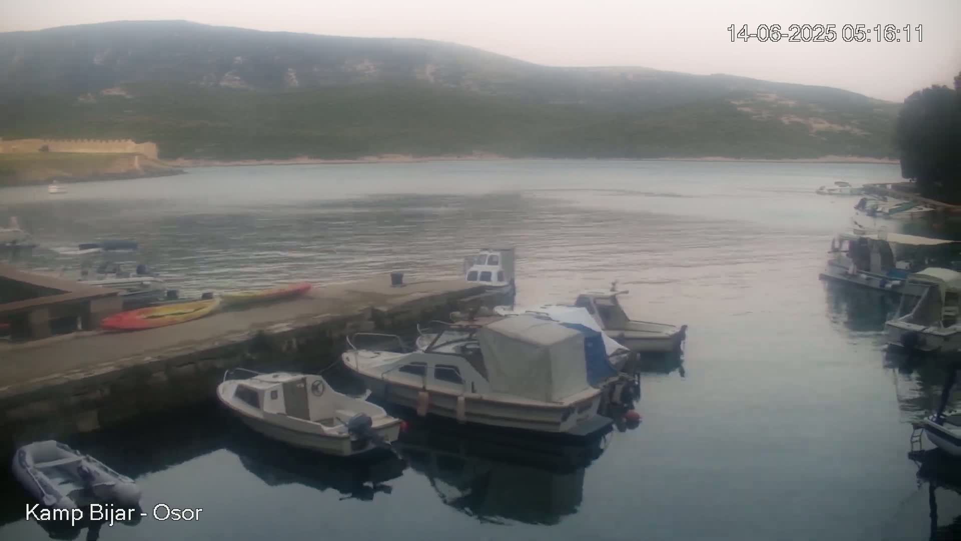 Otok Cres Island, Camp Bijar Camping Live Cam - Osor,  Mali Lošinj,  Primorje-Gorski Kotar, Croatia