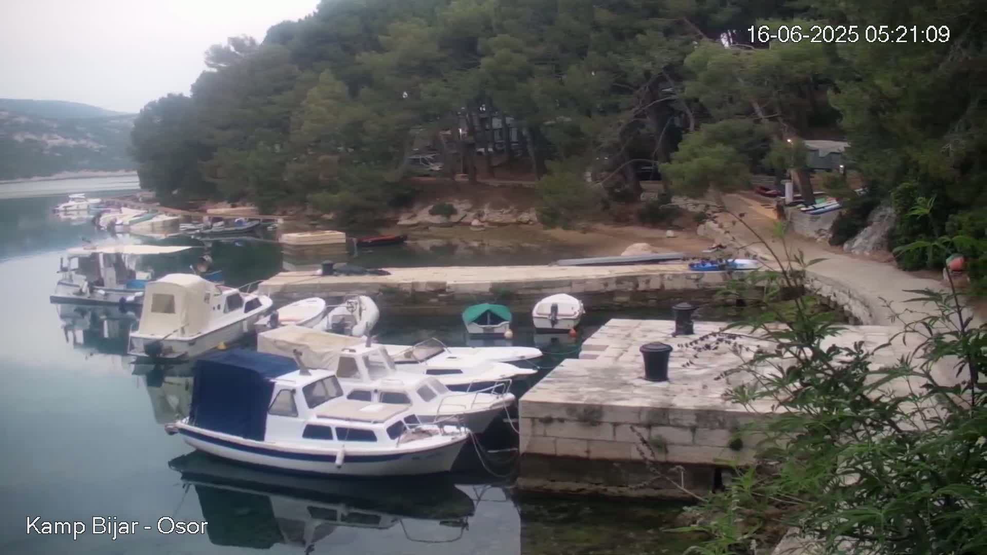 Otok Cres Island, Camp Bijar Camping Live Cam - Osor,  Mali Lošinj,  Primorje-Gorski Kotar, Croatia