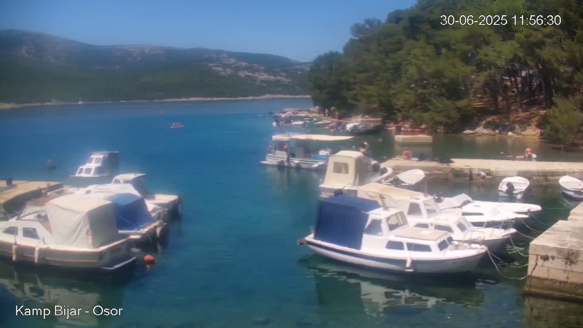 Otok Cres Island, Camp Bijar Camping Live Cam - Osor,  Mali Lošinj,  Primorje-Gorski Kotar, Croatia