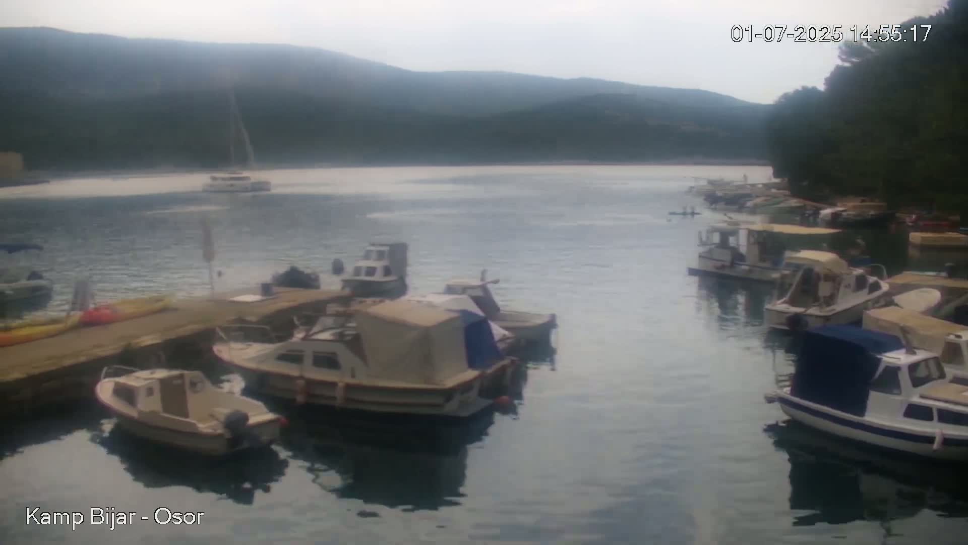 Otok Cres Island, Camp Bijar Camping Live Cam - Osor,  Mali Lošinj,  Primorje-Gorski Kotar, Croatia