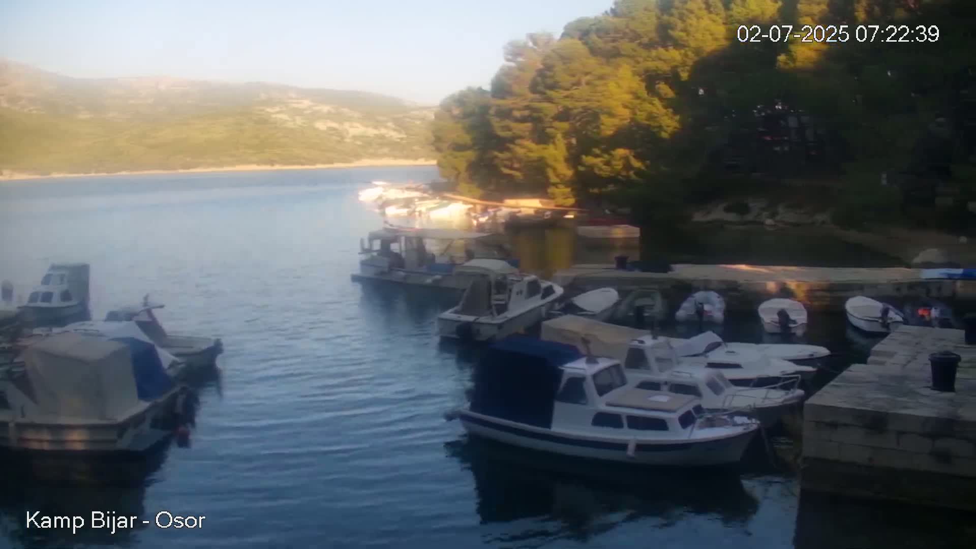 Otok Cres Island, Camp Bijar Camping Live Cam - Osor,  Mali Lošinj,  Primorje-Gorski Kotar, Croatia