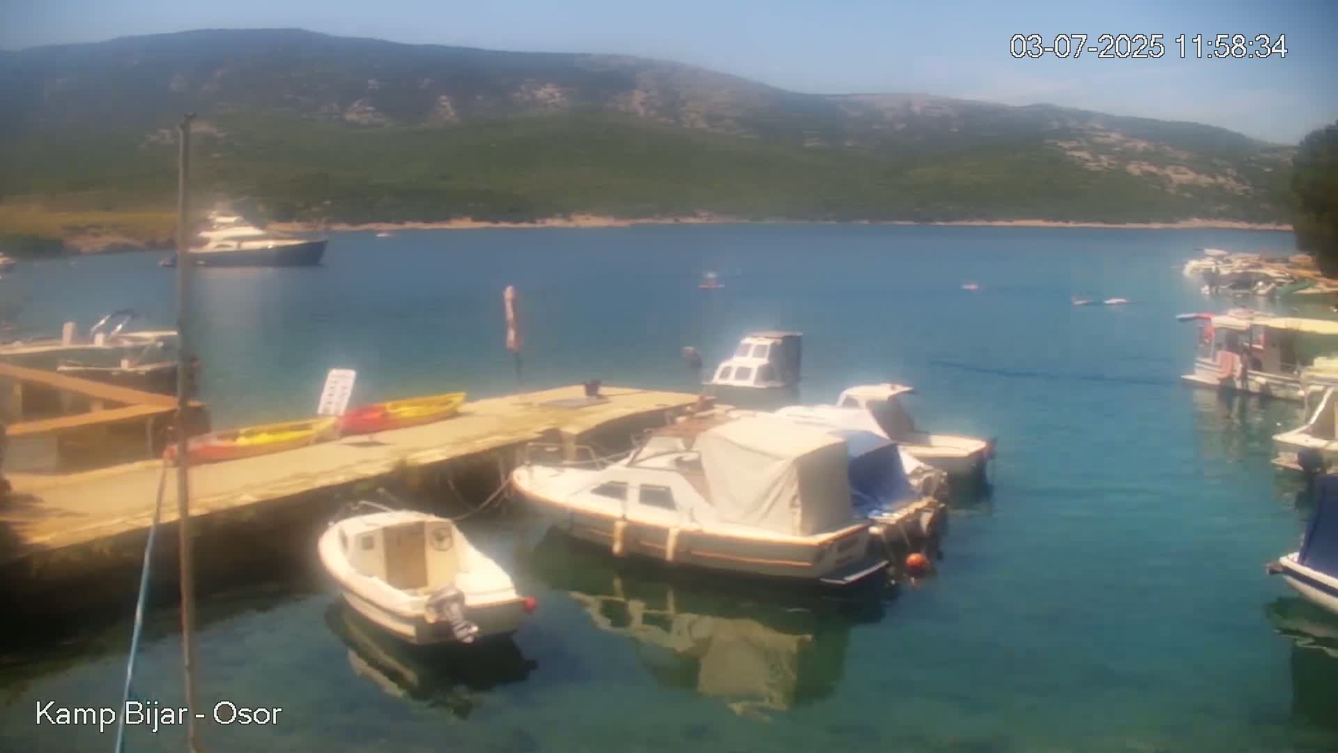 Otok Cres Island, Camp Bijar Camping Live Cam - Osor,  Mali Lošinj,  Primorje-Gorski Kotar, Croatia