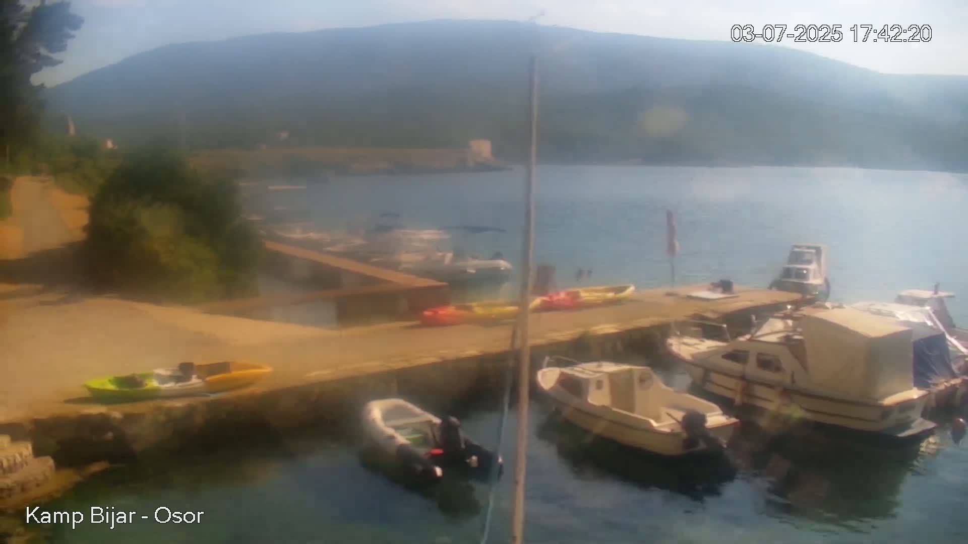 Otok Cres Island, Camp Bijar Camping Live Cam - Osor,  Mali Lošinj,  Primorje-Gorski Kotar, Croatia