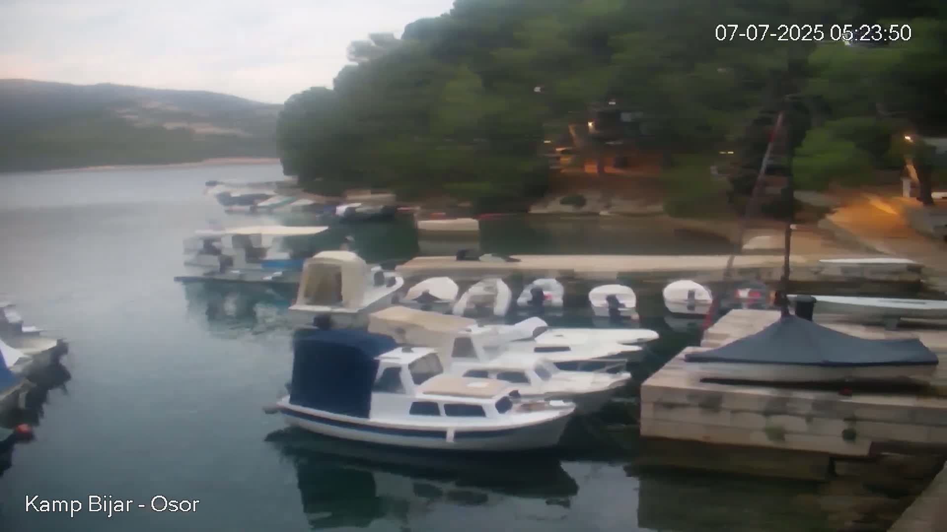Otok Cres Island, Camp Bijar Camping Live Cam - Osor,  Mali Lošinj,  Primorje-Gorski Kotar, Croatia
