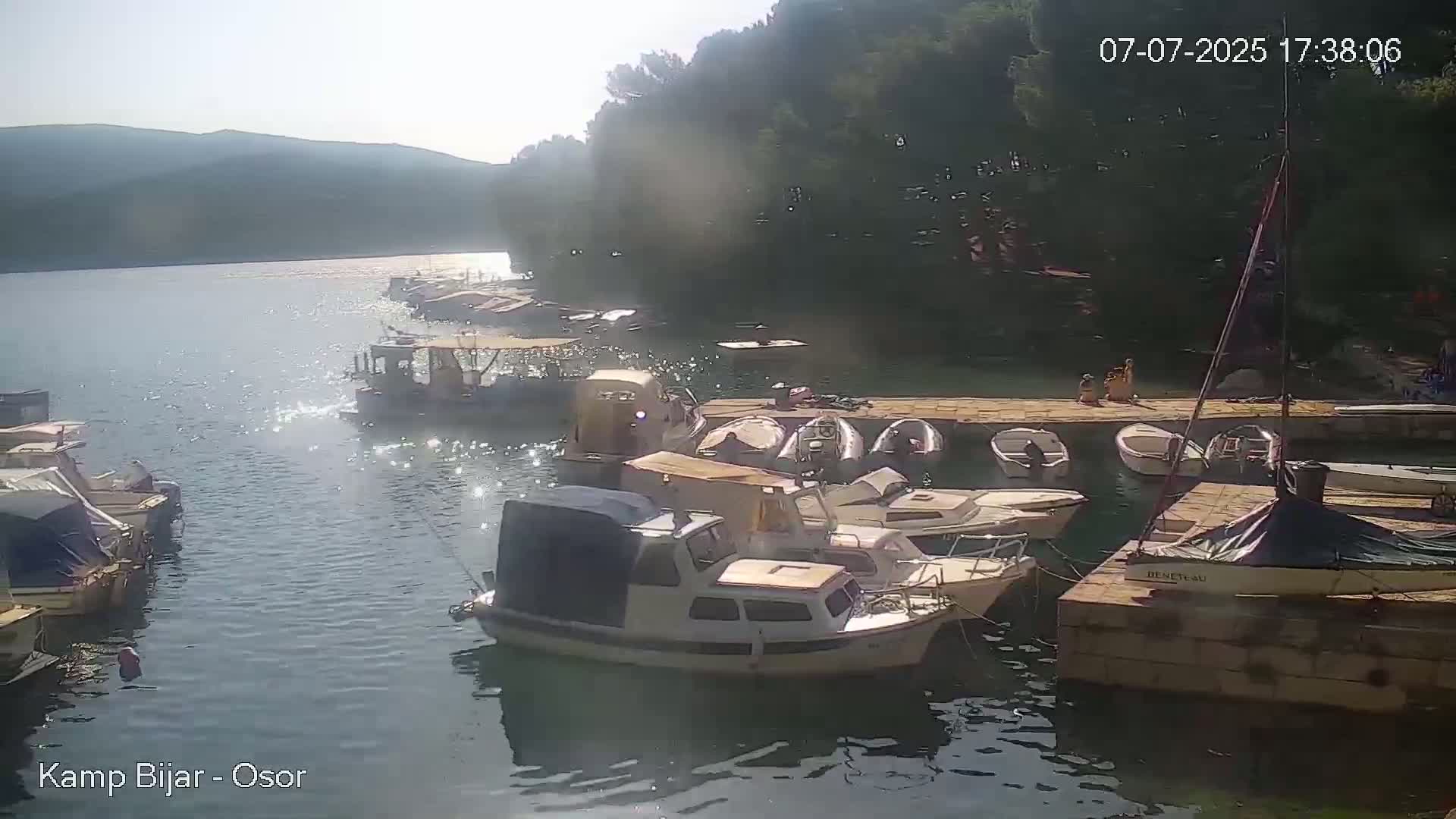 Otok Cres Island, Camp Bijar Camping Live Cam - Osor,  Mali Lošinj,  Primorje-Gorski Kotar, Croatia