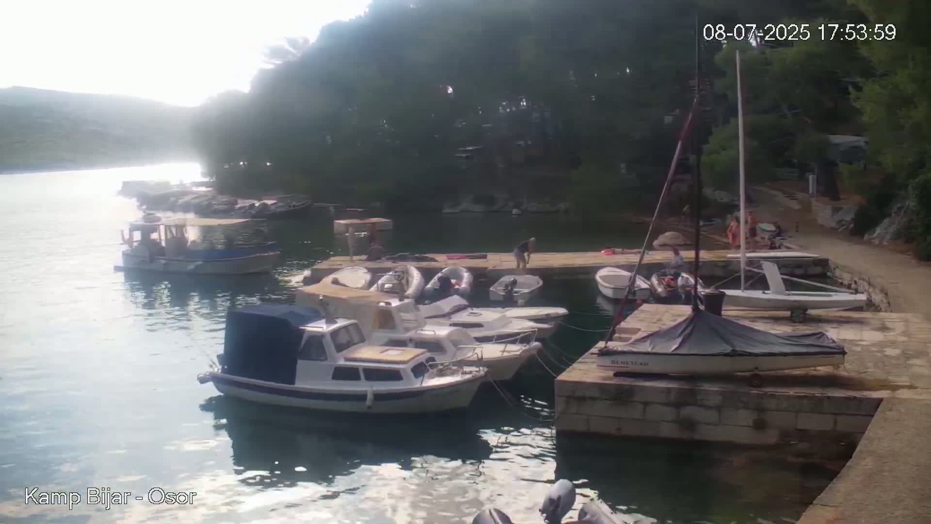 Otok Cres Island, Camp Bijar Camping Live Cam - Osor,  Mali Lošinj,  Primorje-Gorski Kotar, Croatia