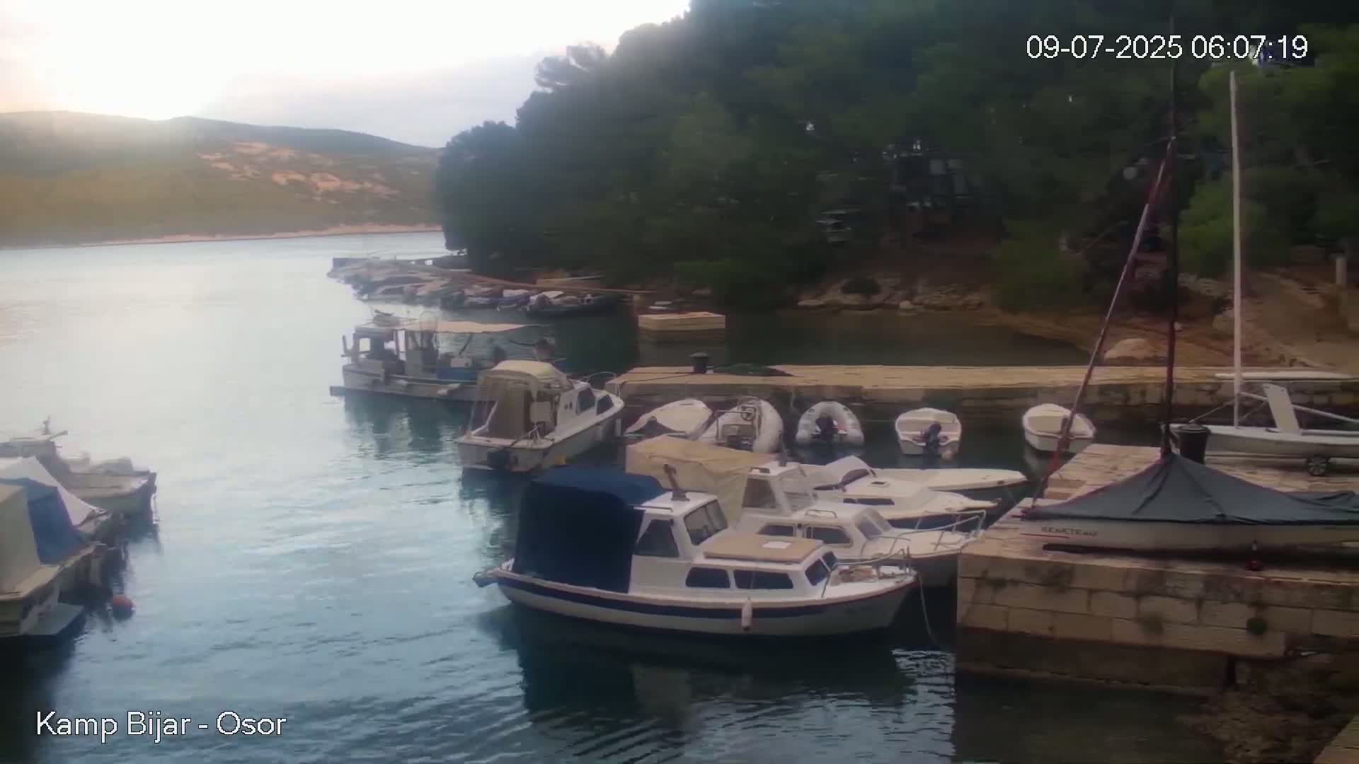 Otok Cres Island, Camp Bijar Camping Live Cam - Osor,  Mali Lošinj,  Primorje-Gorski Kotar, Croatia