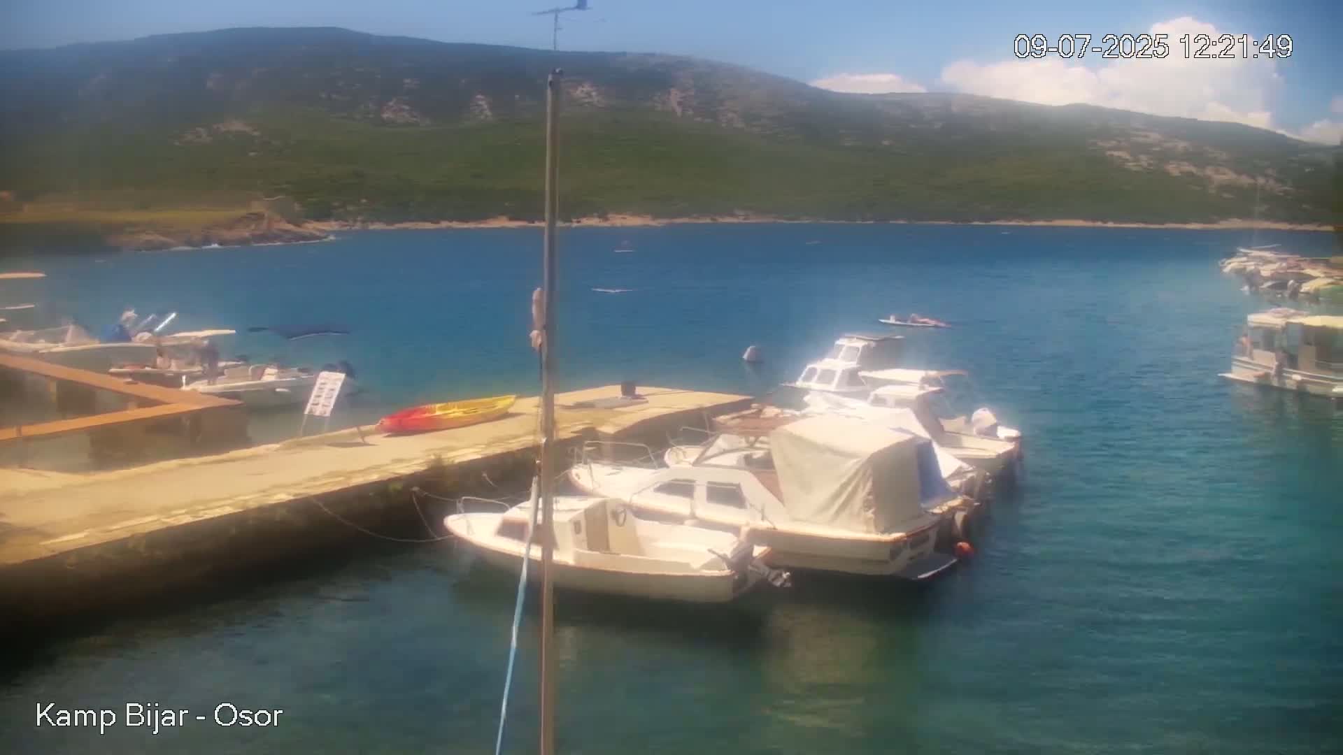 Otok Cres Island, Camp Bijar Camping Live Cam - Osor,  Mali Lošinj,  Primorje-Gorski Kotar, Croatia