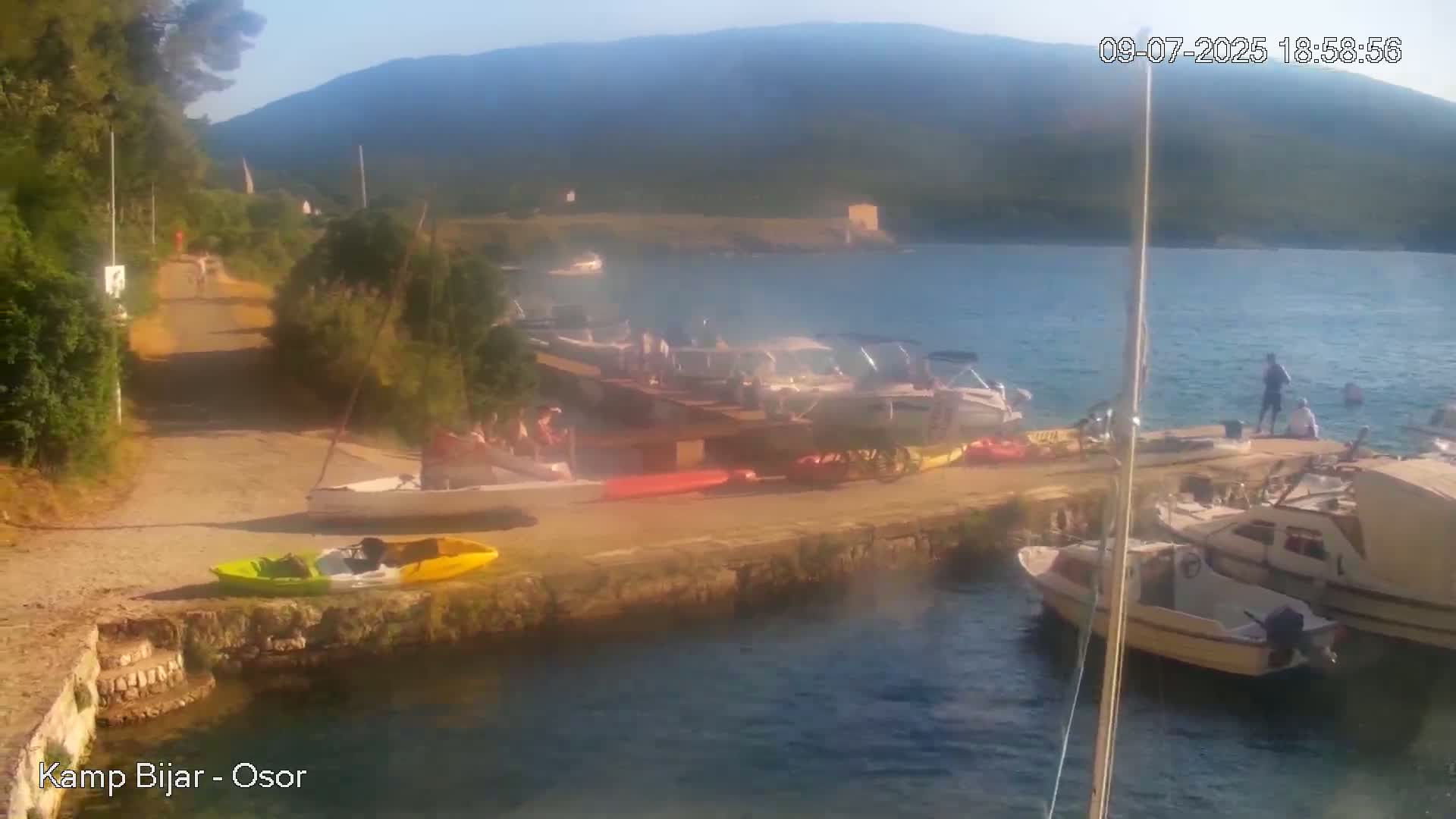 Otok Cres Island, Camp Bijar Camping Live Cam - Osor,  Mali Lošinj,  Primorje-Gorski Kotar, Croatia