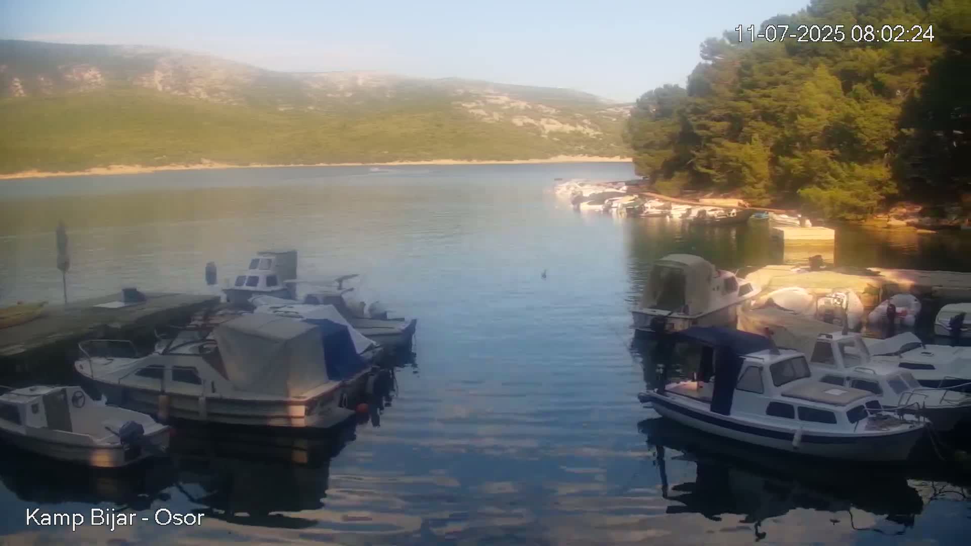 Otok Cres Island, Camp Bijar Camping Live Cam - Osor,  Mali Lošinj,  Primorje-Gorski Kotar, Croatia