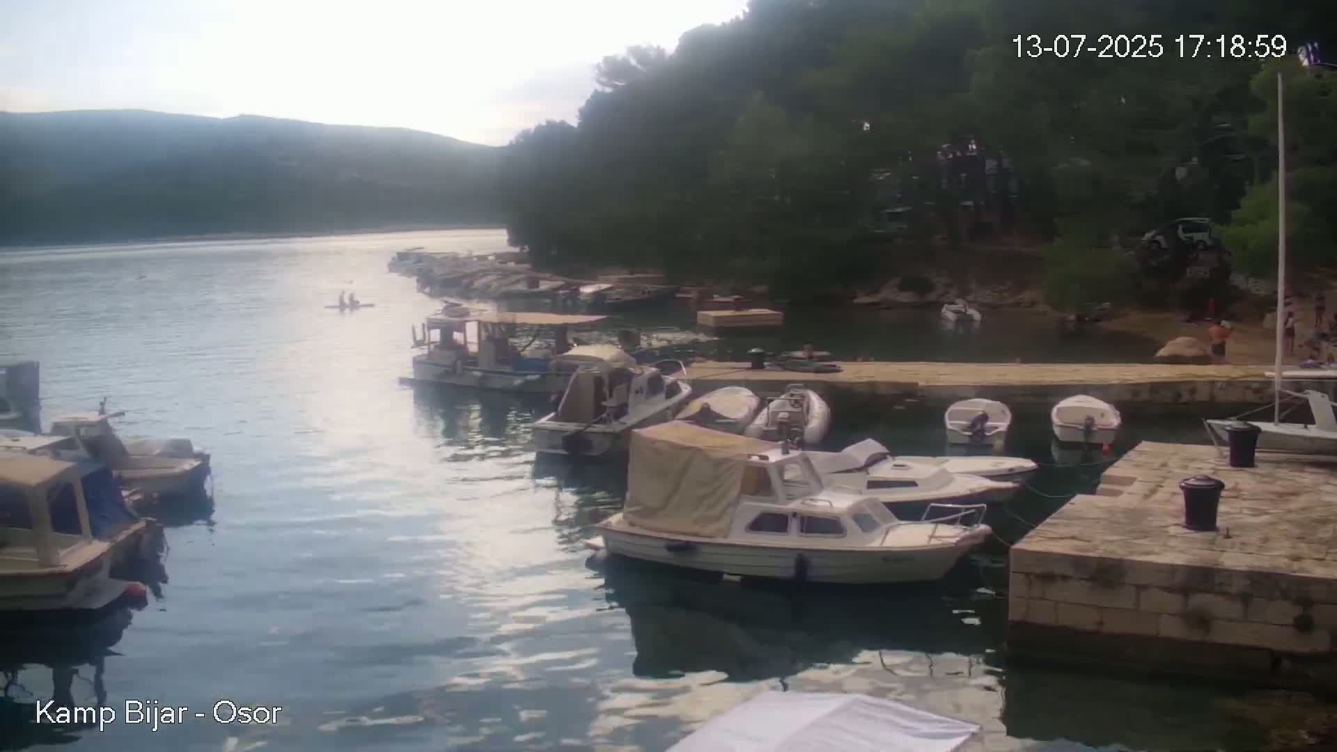 Otok Cres Island, Camp Bijar Camping Live Cam - Osor,  Mali Lošinj,  Primorje-Gorski Kotar, Croatia