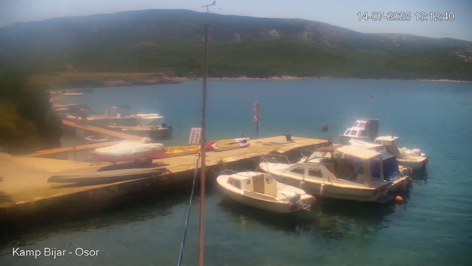 Otok Cres Island, Camp Bijar Camping Live Cam - Osor,  Mali Lošinj,  Primorje-Gorski Kotar, Croatia