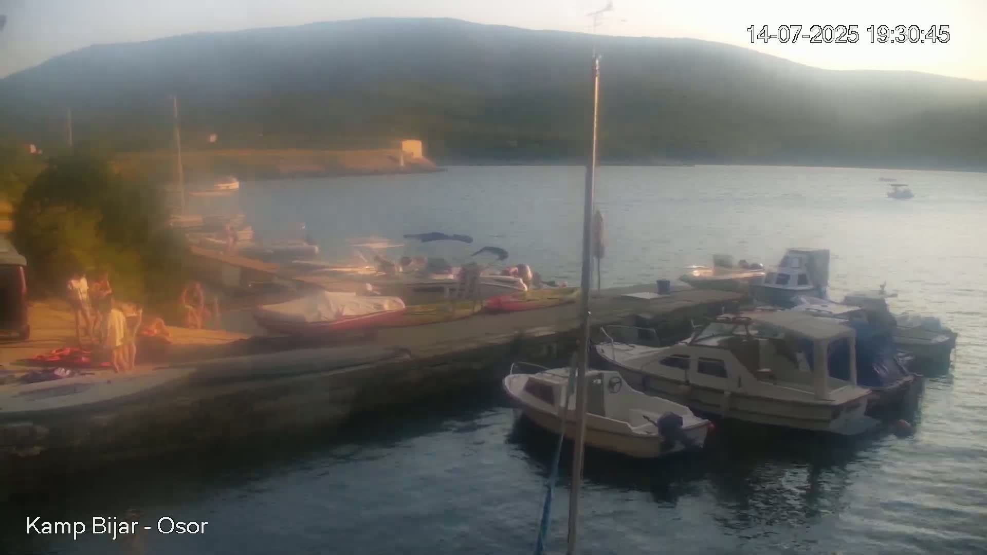 Otok Cres Island, Camp Bijar Camping Live Cam - Osor,  Mali Lošinj,  Primorje-Gorski Kotar, Croatia