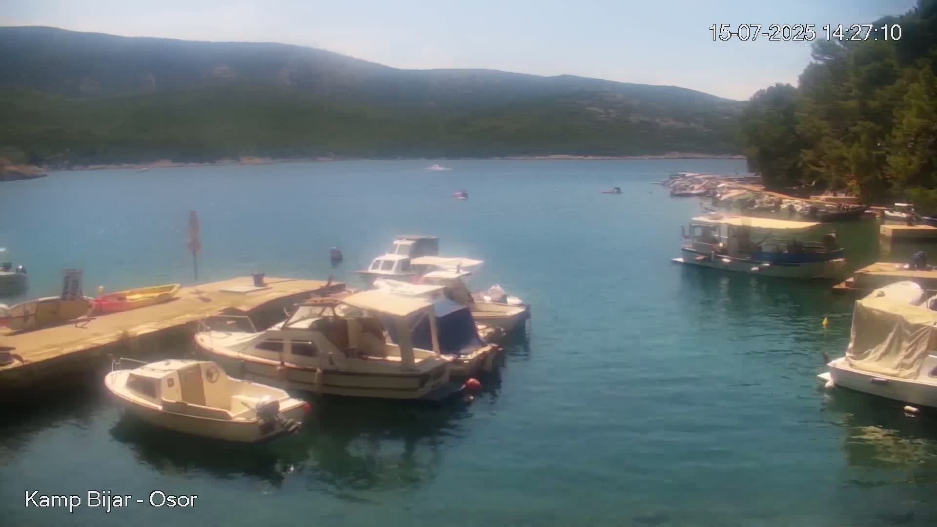 Otok Cres Island, Camp Bijar Camping Live Cam - Osor,  Mali Lošinj,  Primorje-Gorski Kotar, Croatia