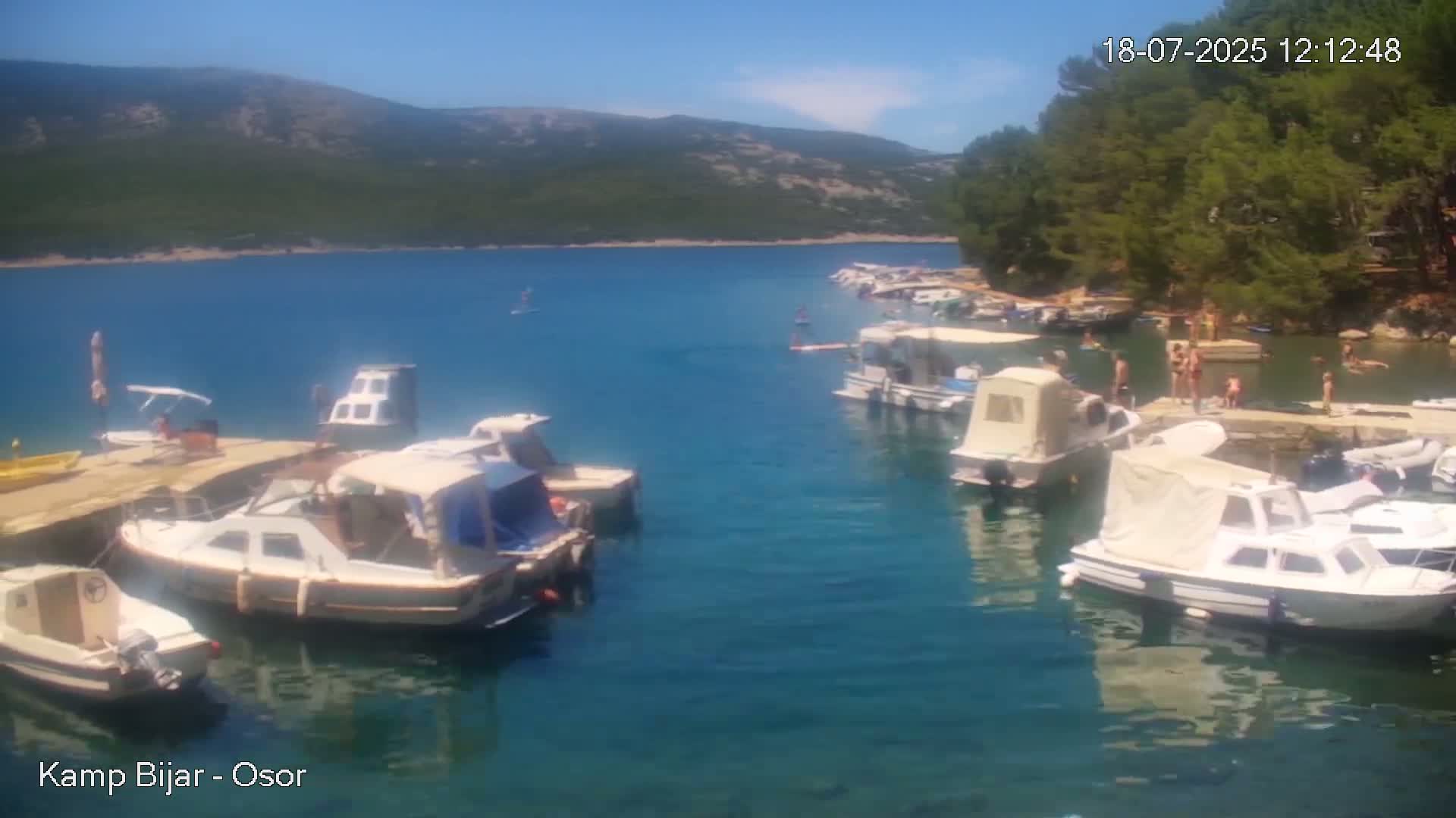 Otok Cres Island, Camp Bijar Camping Live Cam - Osor,  Mali Lošinj,  Primorje-Gorski Kotar, Croatia