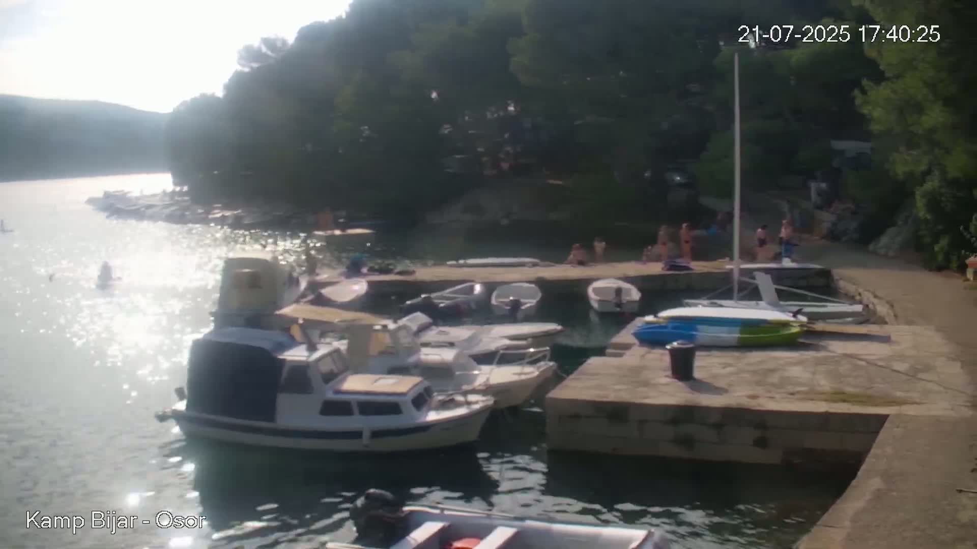 Otok Cres Island, Camp Bijar Camping Live Cam - Osor,  Mali Lošinj,  Primorje-Gorski Kotar, Croatia