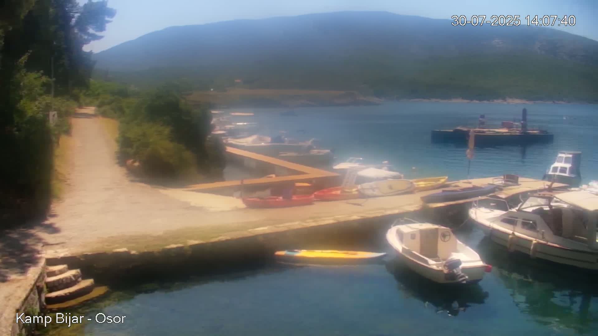 Otok Cres Island, Camp Bijar Camping Live Cam - Osor,  Mali Lošinj,  Primorje-Gorski Kotar, Croatia
