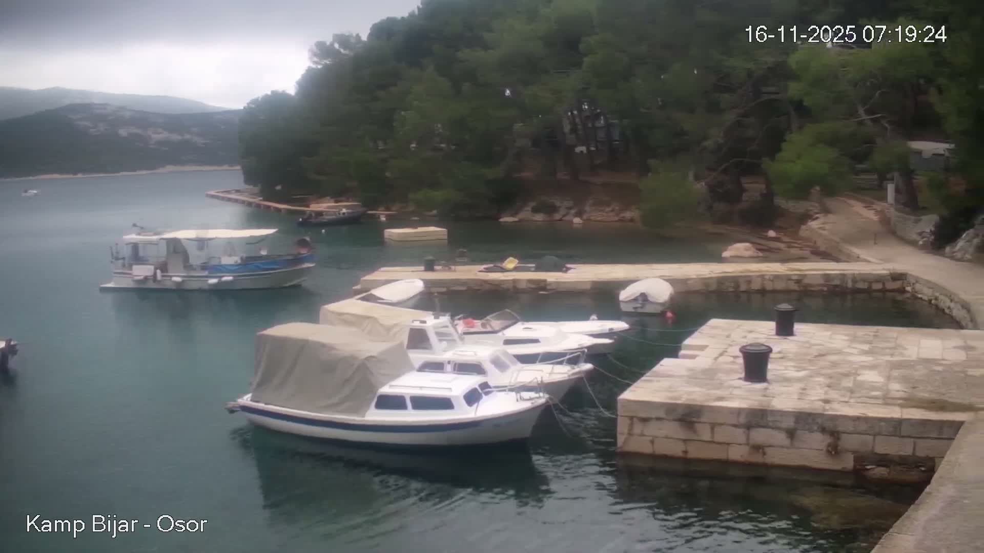 Otok Cres Island, Camp Bijar Camping Live Cam - Osor,  Mali Lošinj,  Primorje-Gorski Kotar, Croatia