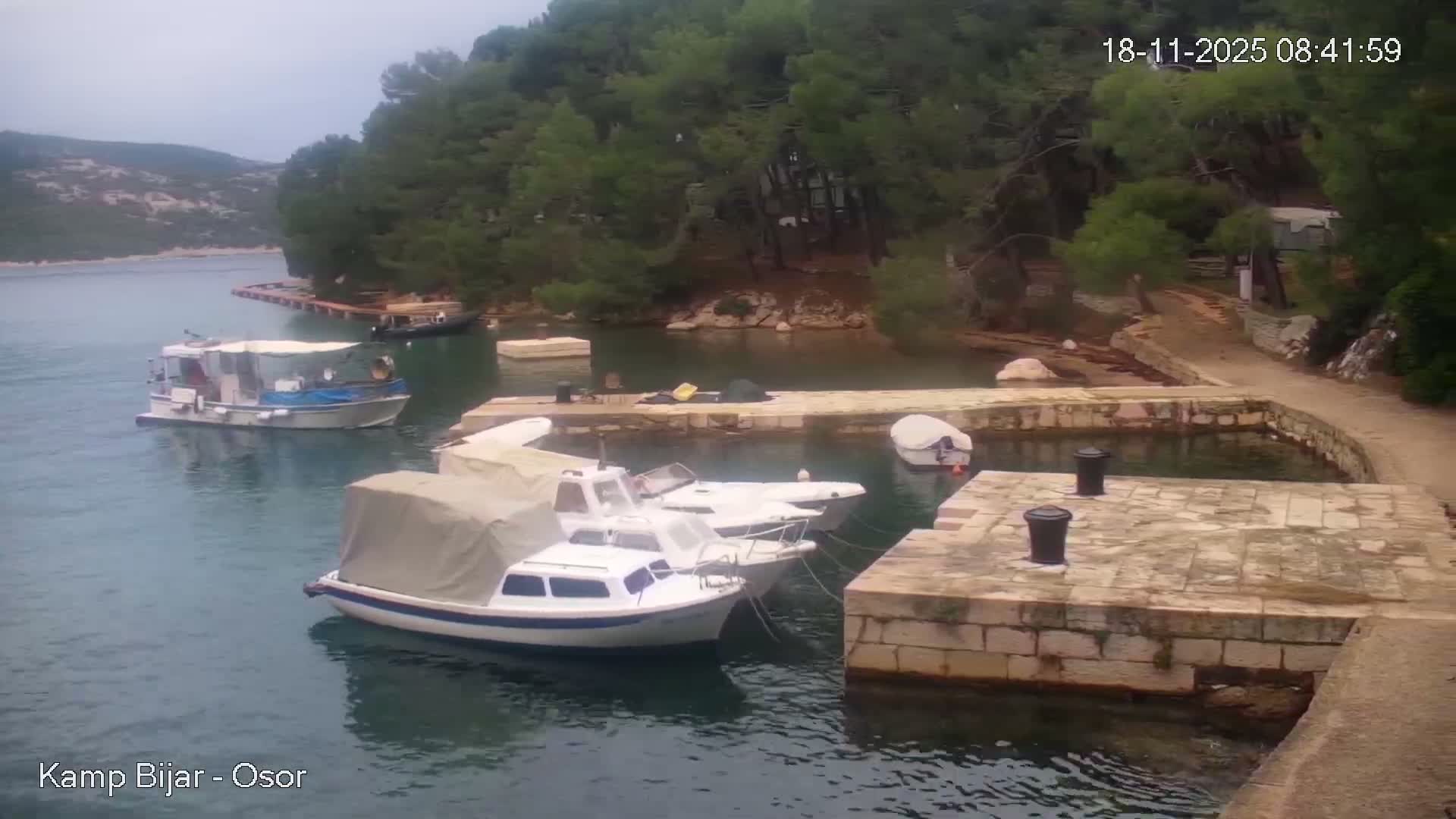 Otok Cres Island, Camp Bijar Camping Live Cam - Osor,  Mali Lošinj,  Primorje-Gorski Kotar, Croatia