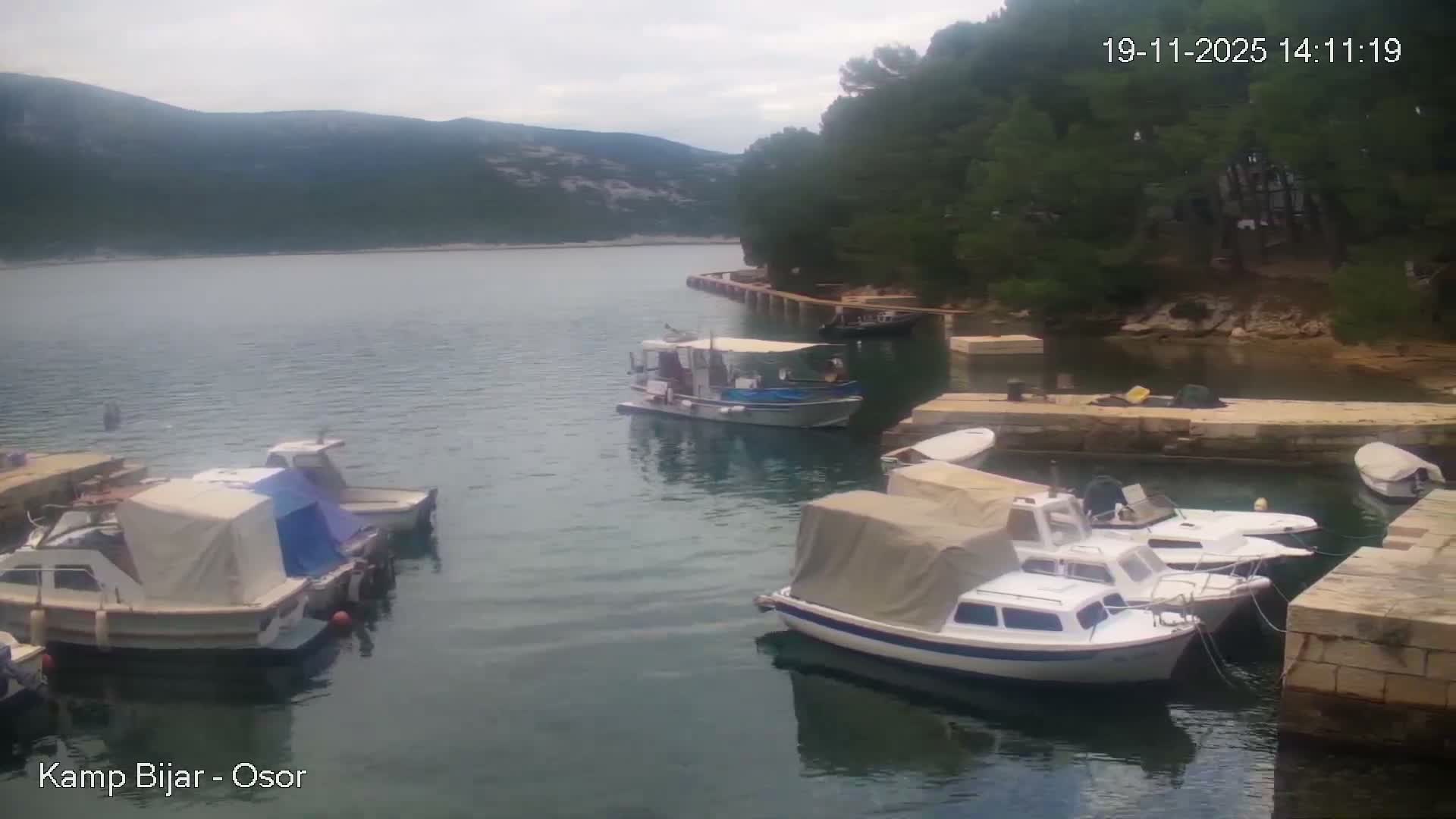 Otok Cres Island, Camp Bijar Camping Live Cam - Osor,  Mali Lošinj,  Primorje-Gorski Kotar, Croatia